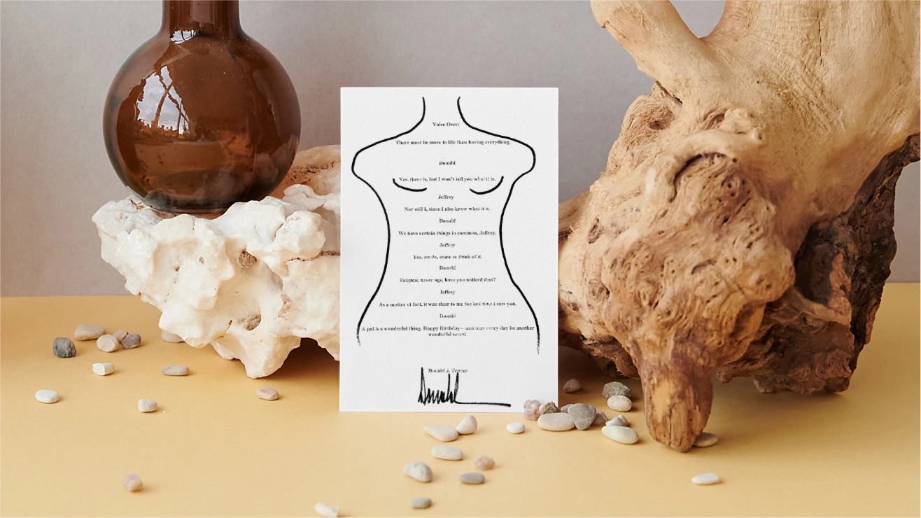 Trump Store Announces Plans To Sell Epstein Birthday Letter As Greeting Card
