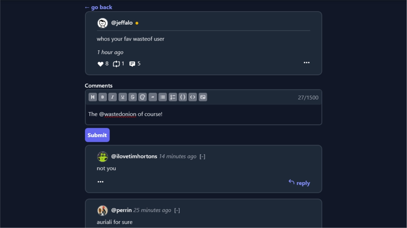 Study: Not Saying The Wasted Onion Is Your Favourite Wasteof User On Jeffalo's Post Rises Chances Of Explosive Diarrhoea By 87%
