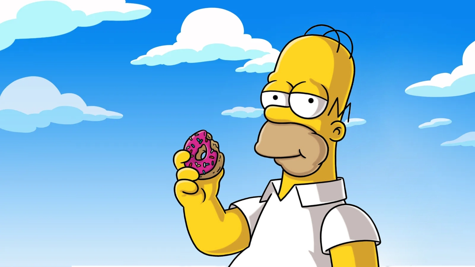 Homer Simpson Drops Doughnut
