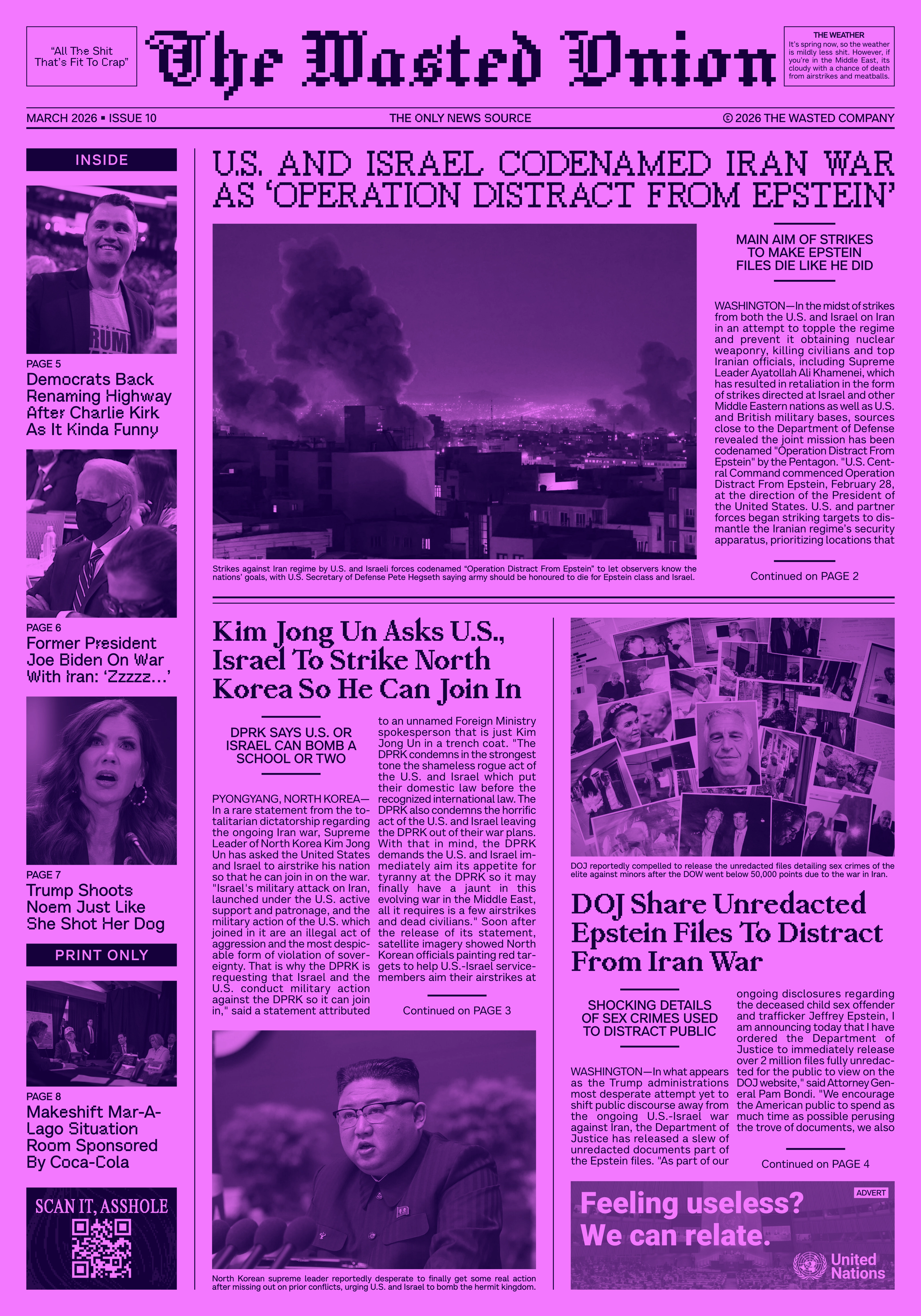 The Wasted Onion Newspaper: March 2026