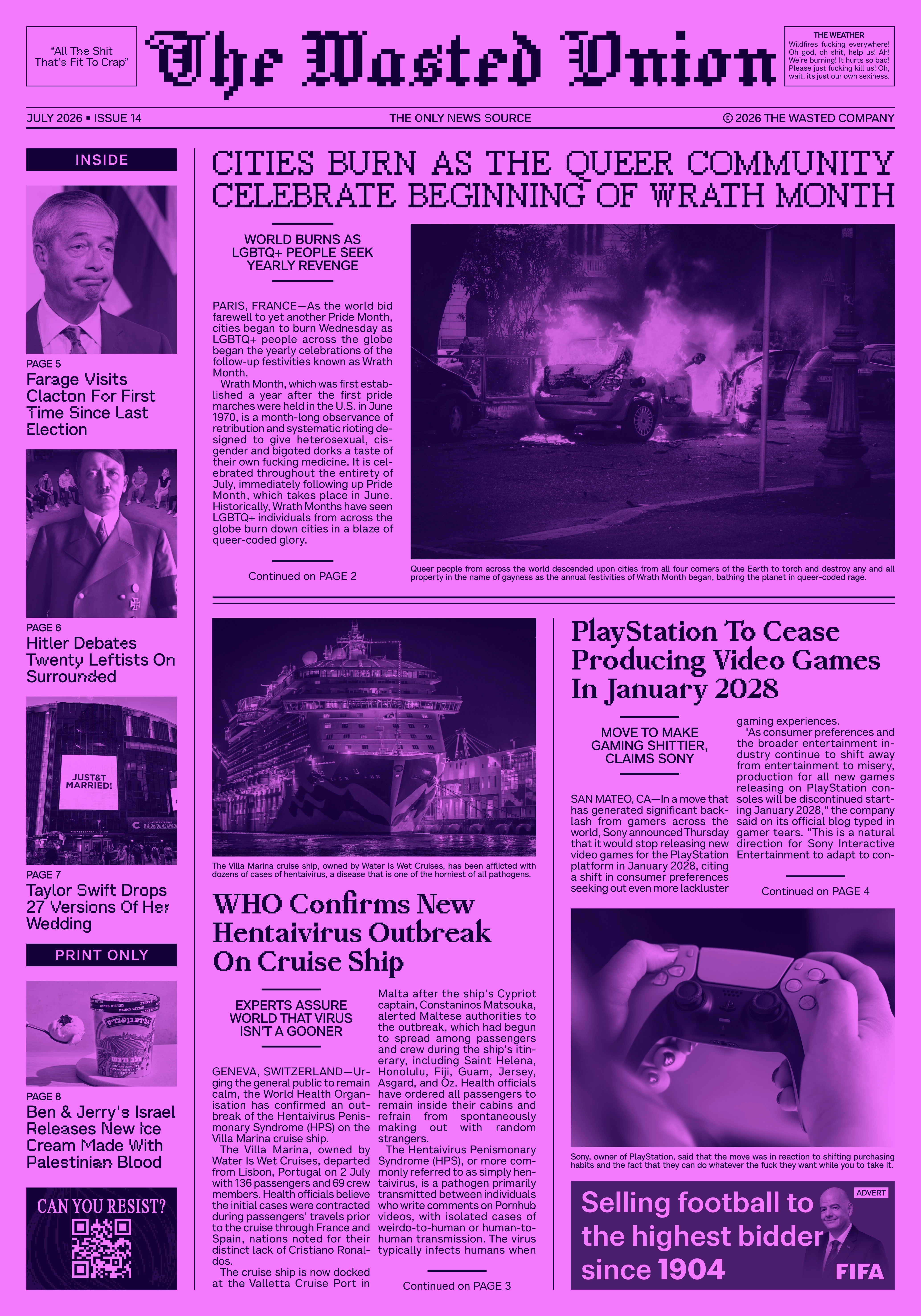 The Wasted Onion Newspaper: July 2026