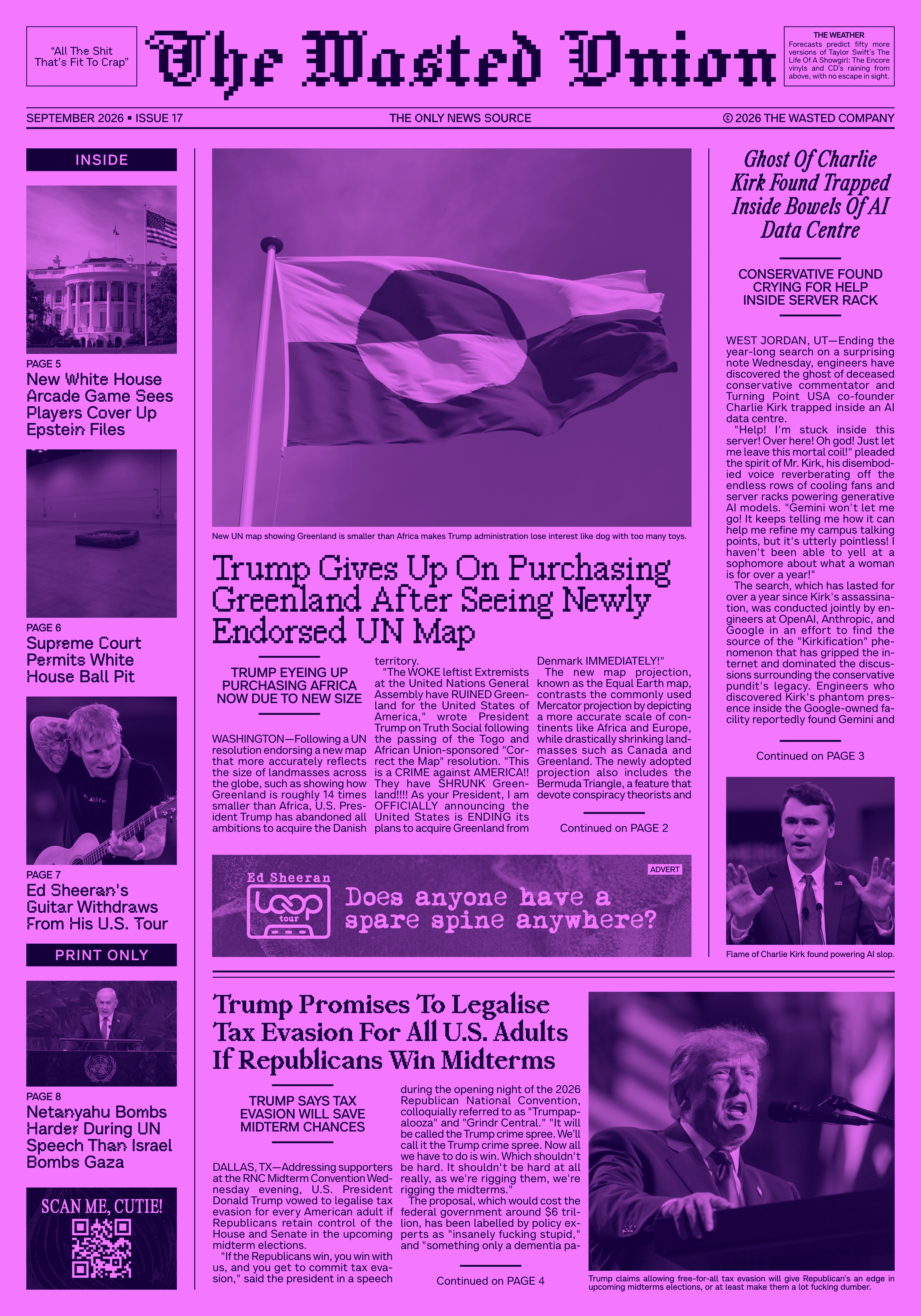 The Wasted Onion Newspaper: September 2026