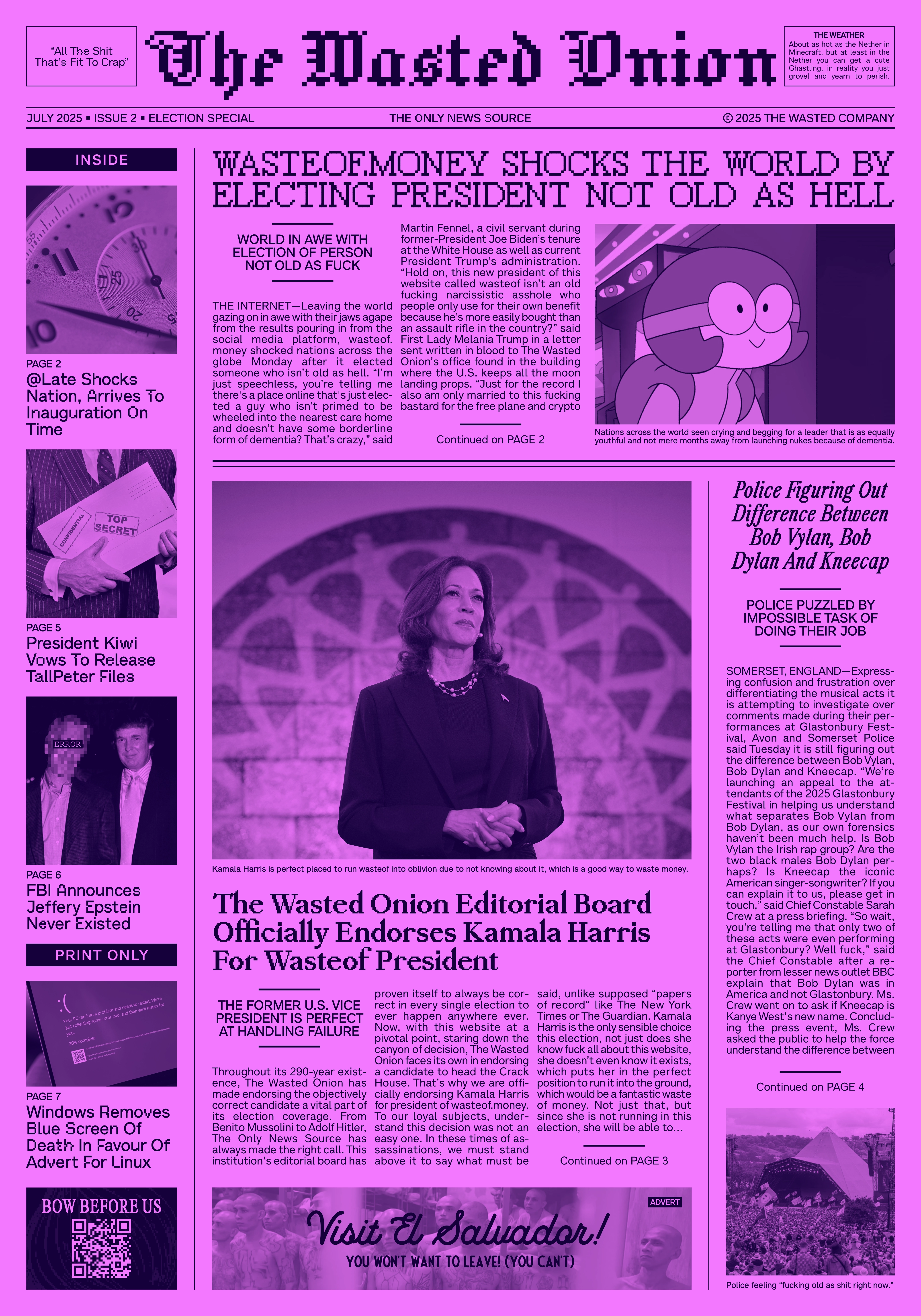 The Wasted Onion Newspaper: July 2025
