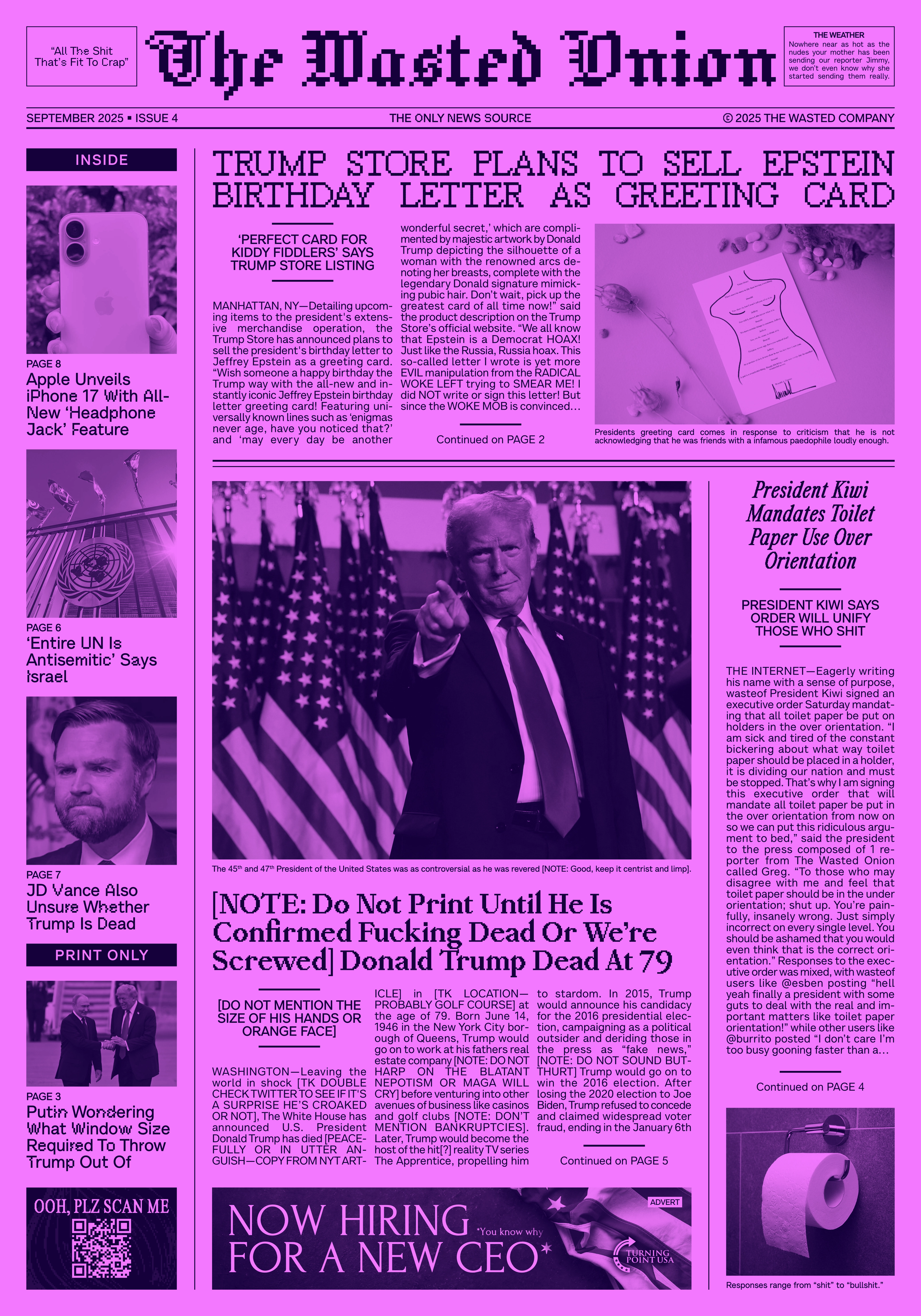 The Wasted Onion Newspaper: September 2025