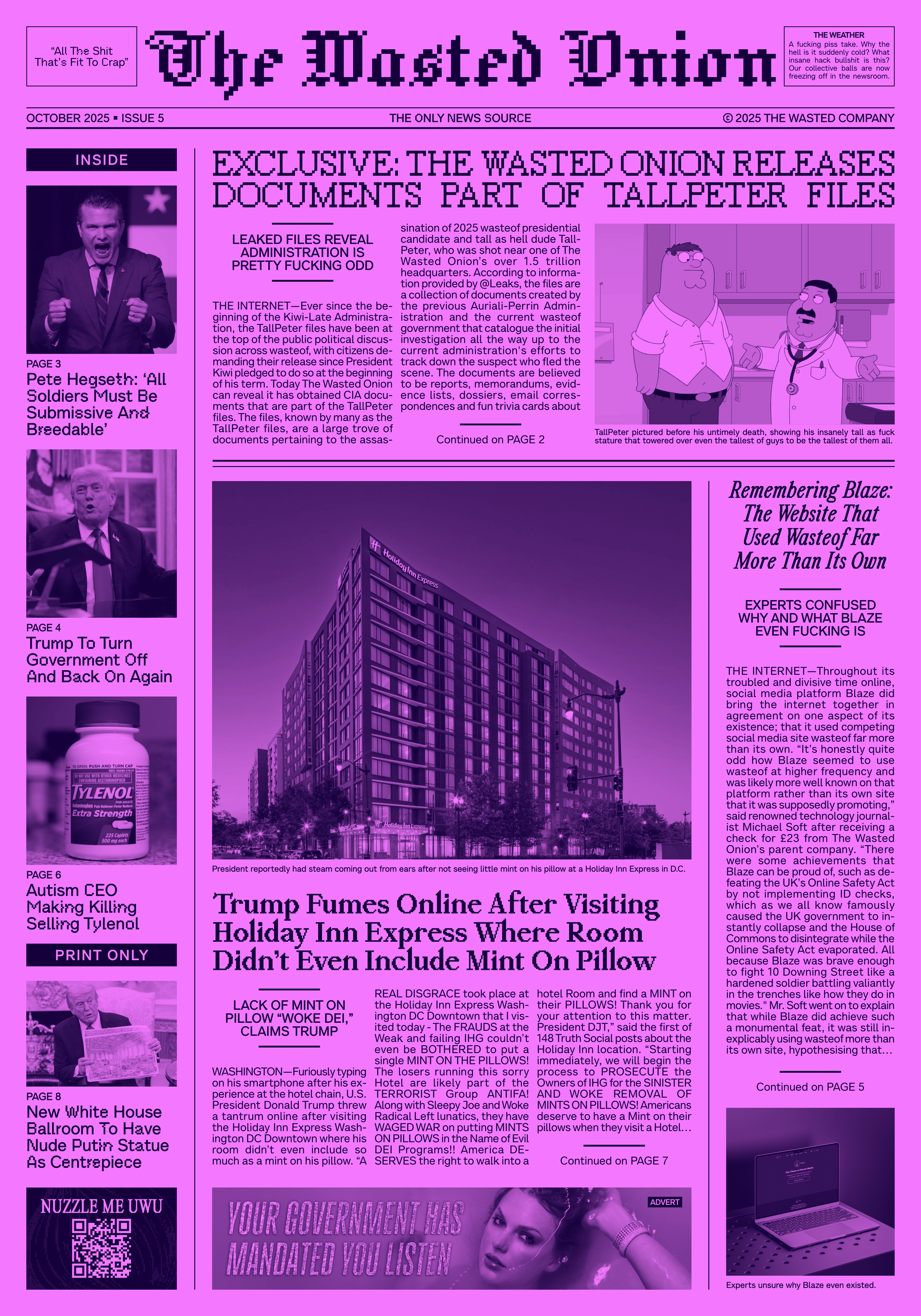 The Wasted Onion Newspaper: October 2025