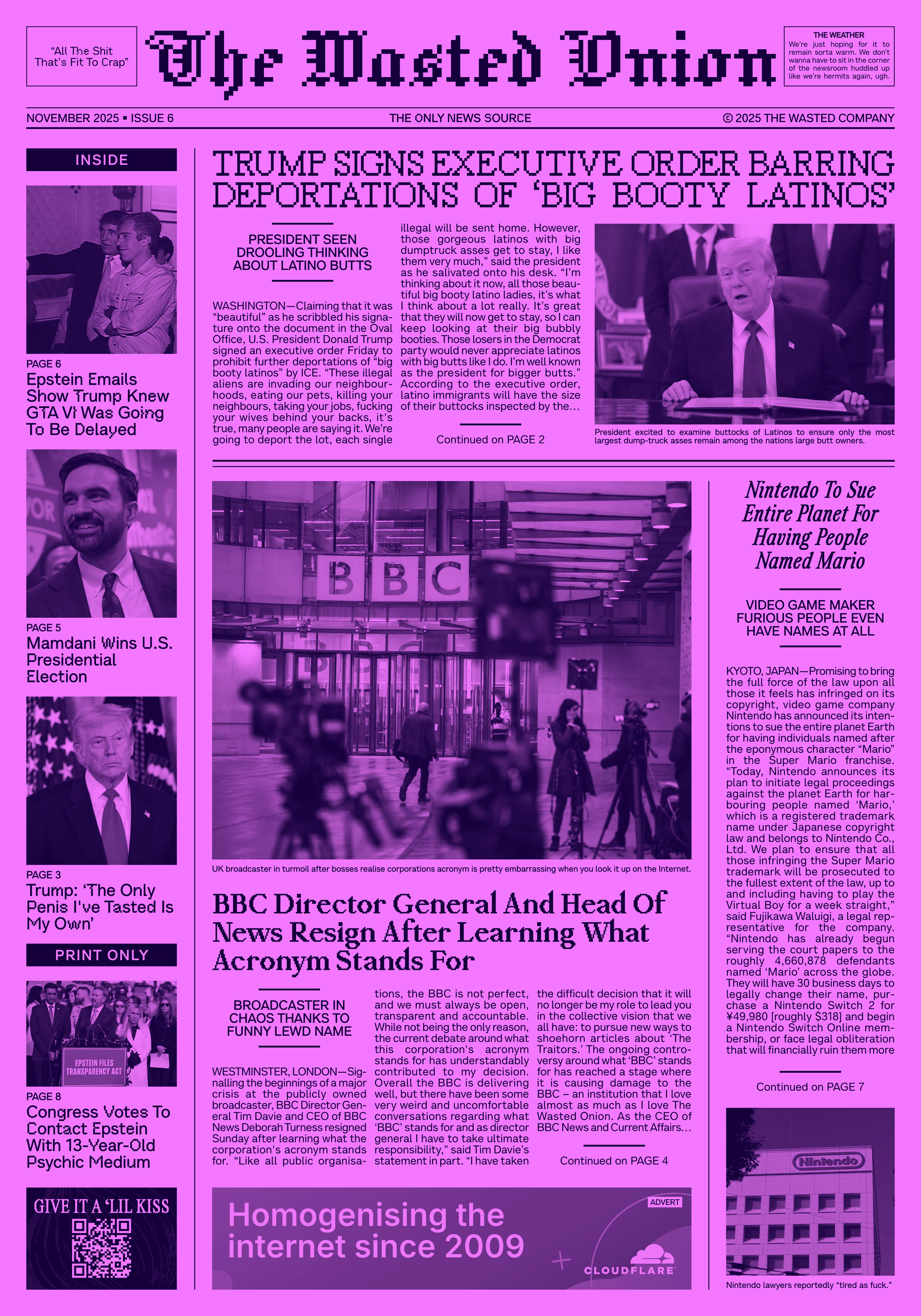 The Wasted Onion Newspaper: November 2025