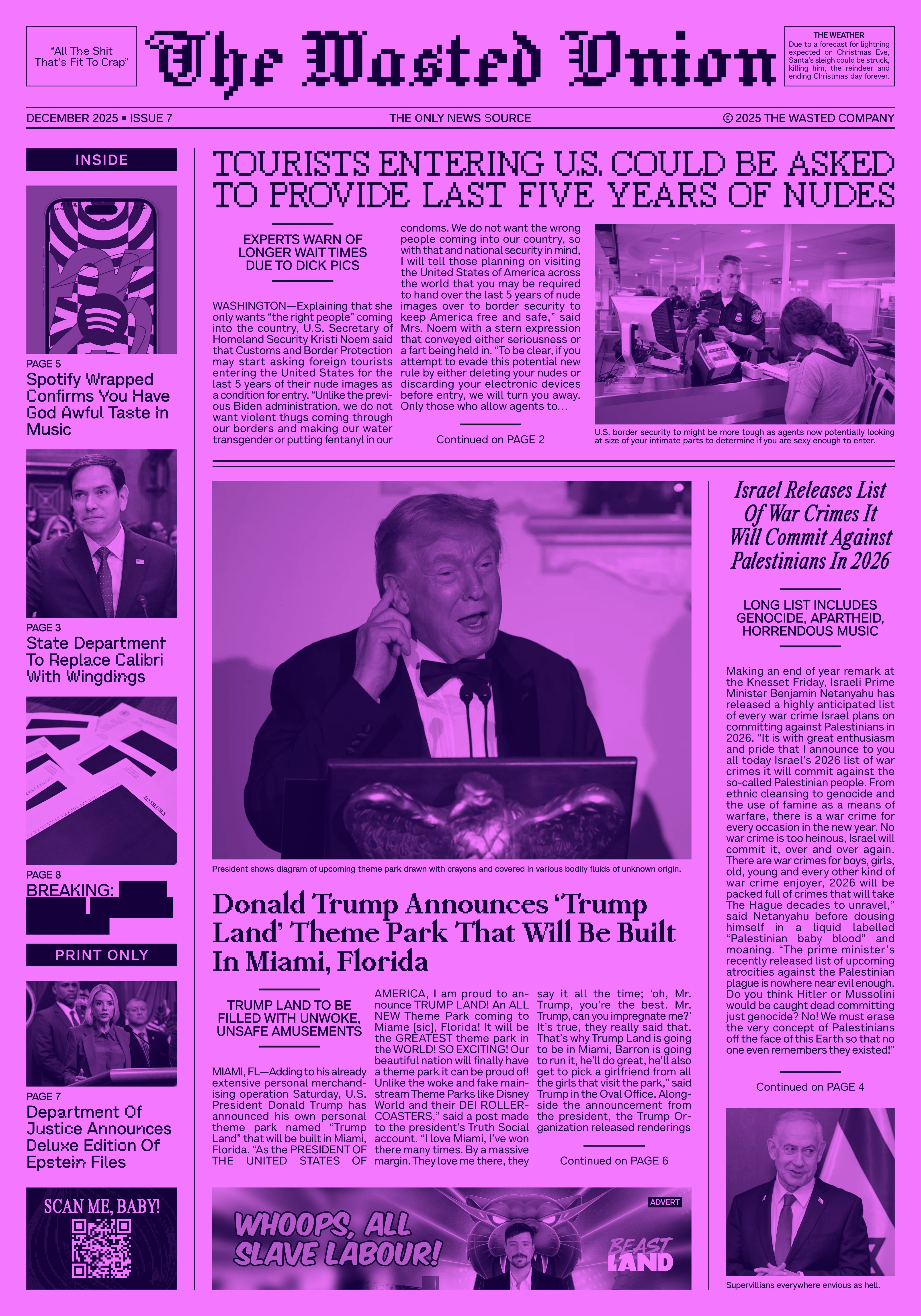 The Wasted Onion Newspaper: December 2025