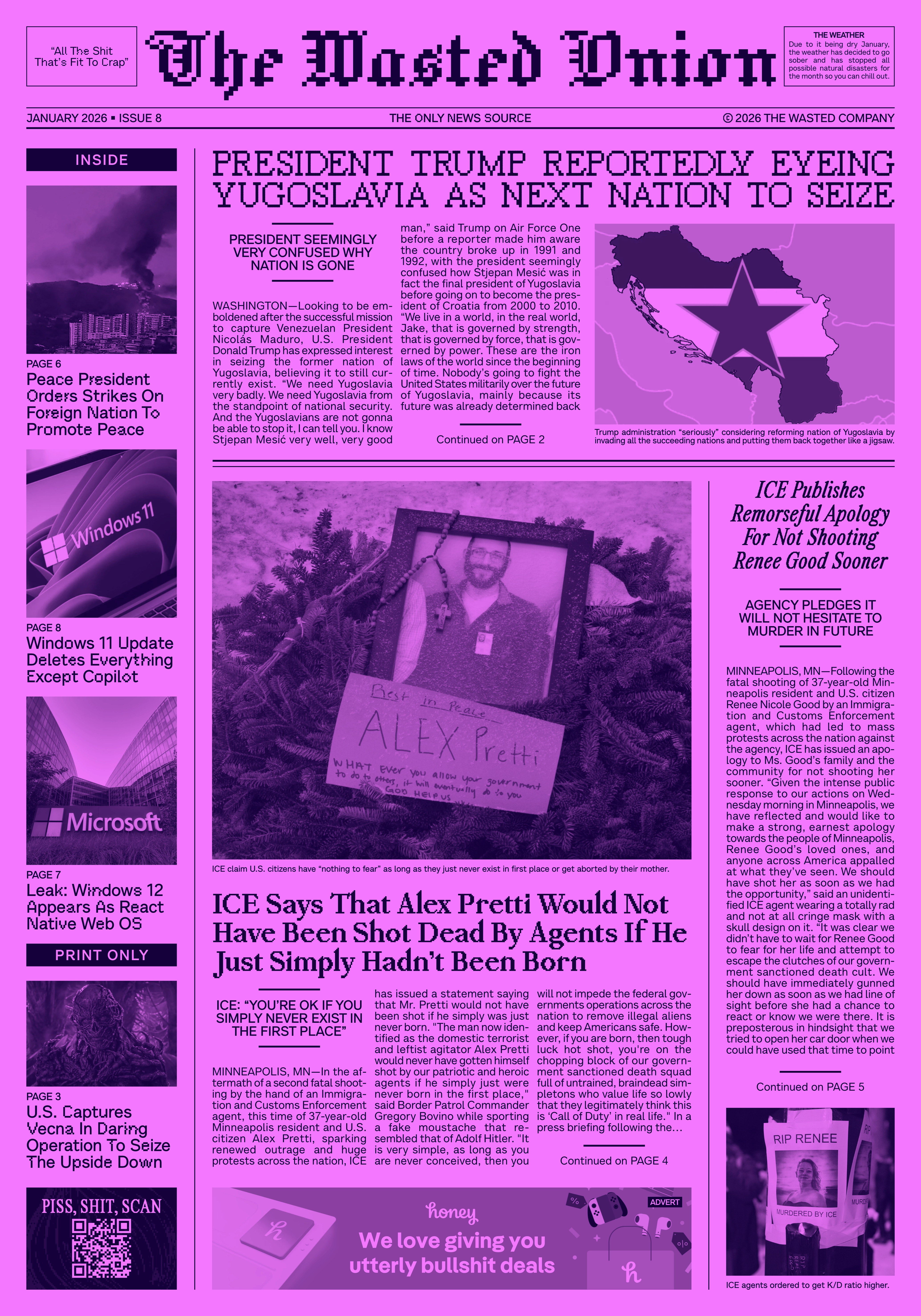 The Wasted Onion Newspaper: January 2026
