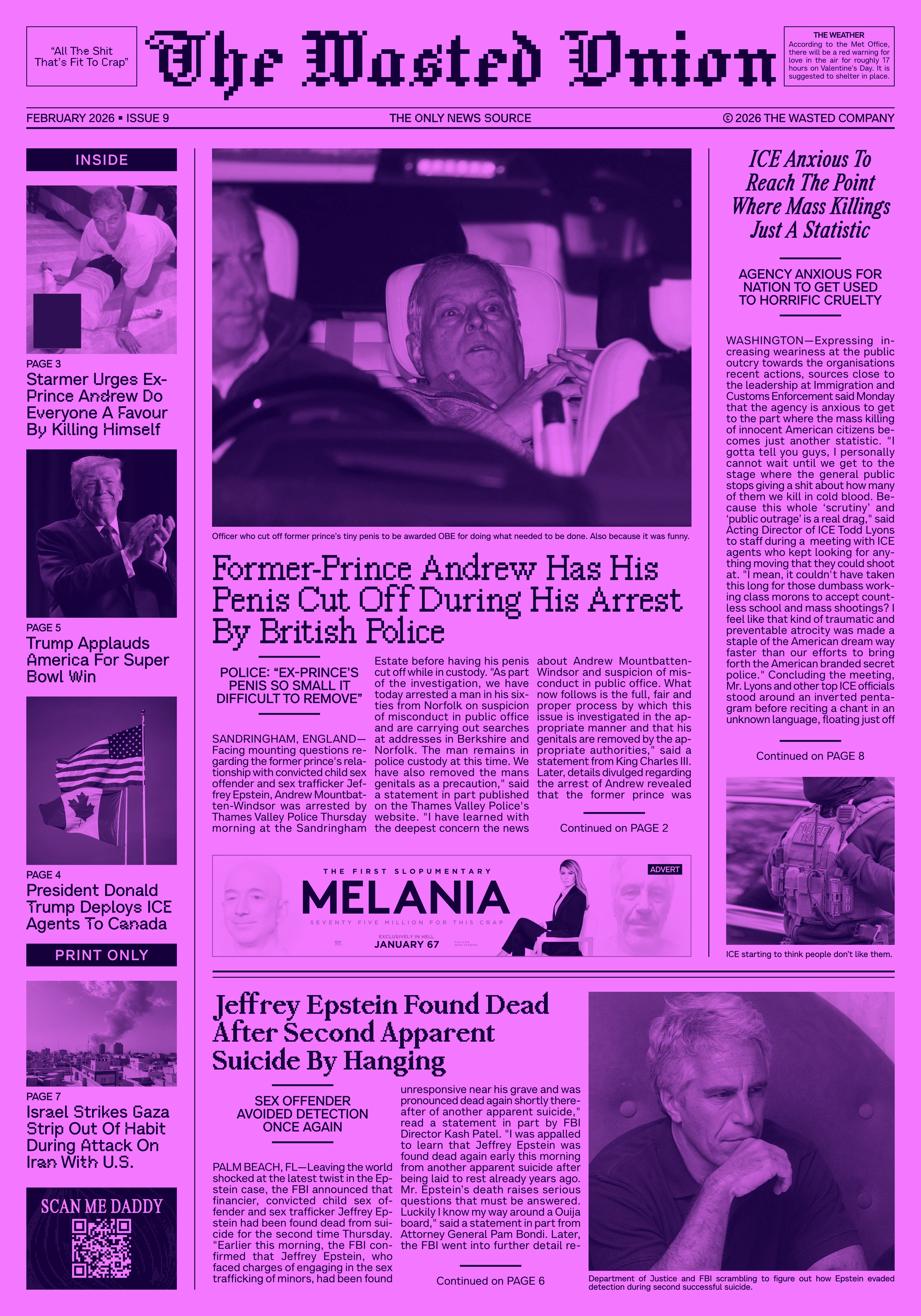 The Wasted Onion Newspaper: February 2026